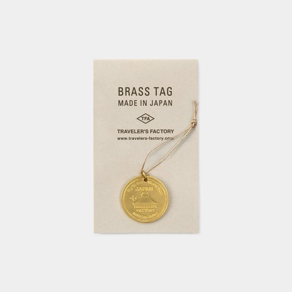 Traveler's Factory JAPAN Mt Fuji Notebook Brass Tag Charm NEW